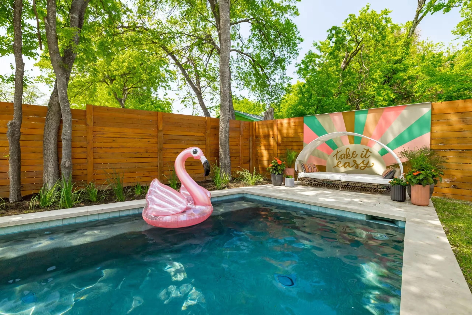 Austin Short-Term Rental Rules in 2026: The Investor's Guide to the New Ordinance, the License Math, and the Shakeout Ahead Backyard pool and shaded lounge at an Austin short-term rental property