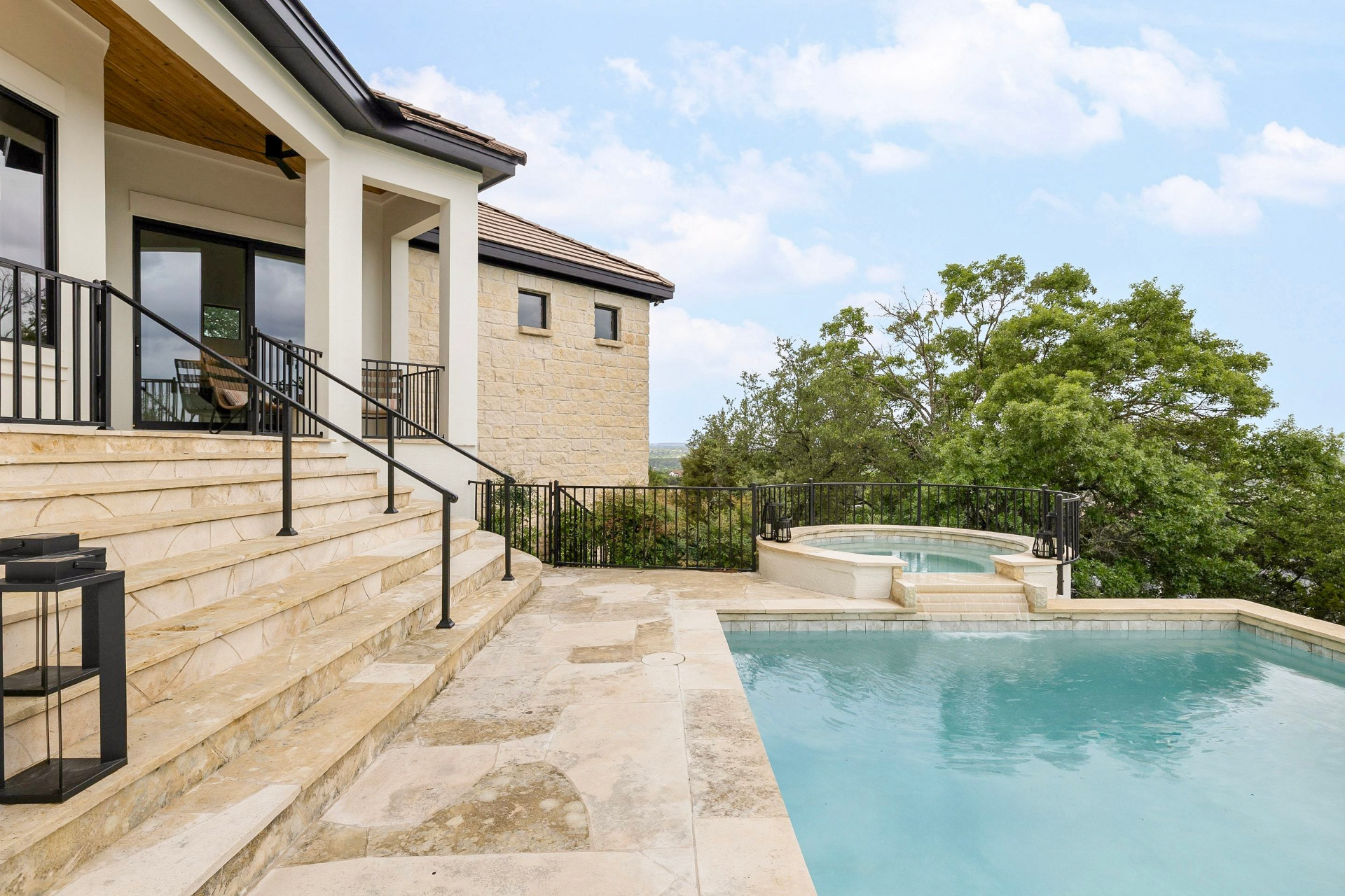 Lake Austin luxury waterfront estate at golden hour