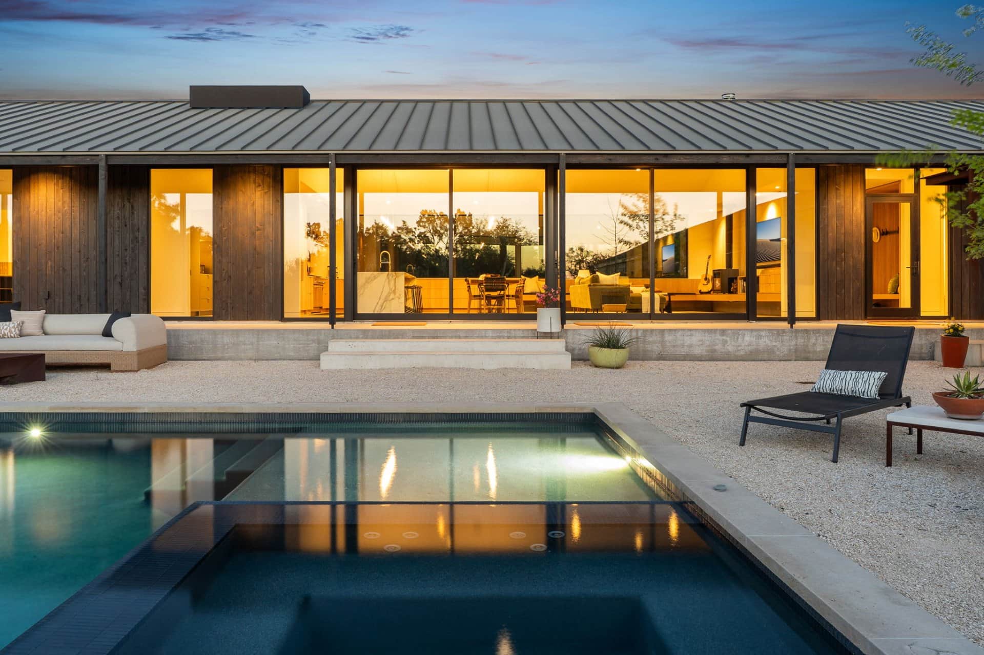 Luxury Austin real estate at golden hour