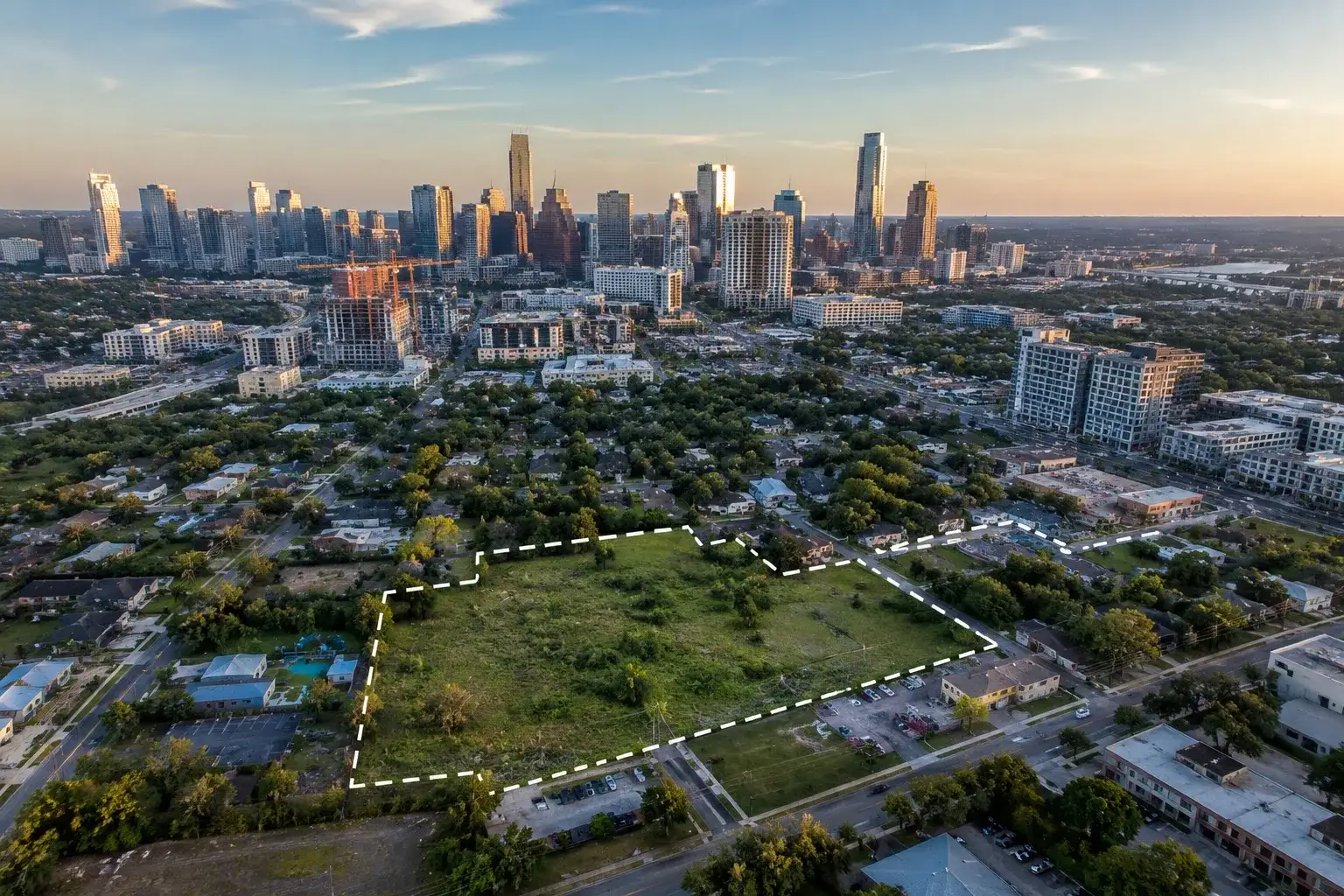 Austin land development opportunity showing redevelopment potential and highest and best use analysis